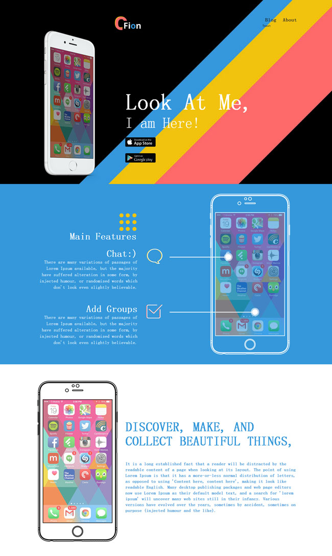 炫彩iPhone6应用官网模板