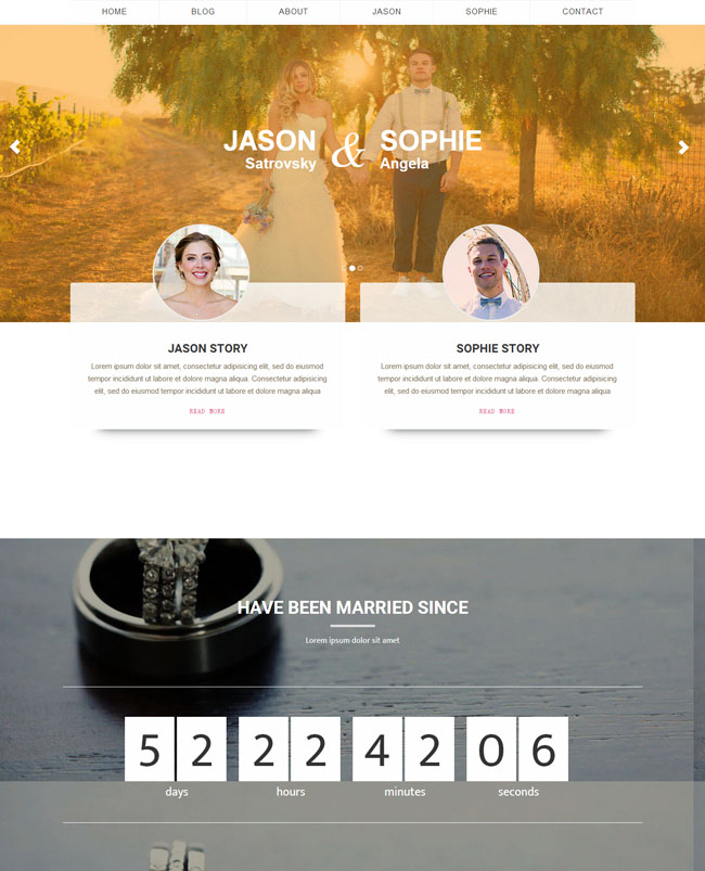 html5欧美婚礼网站模板